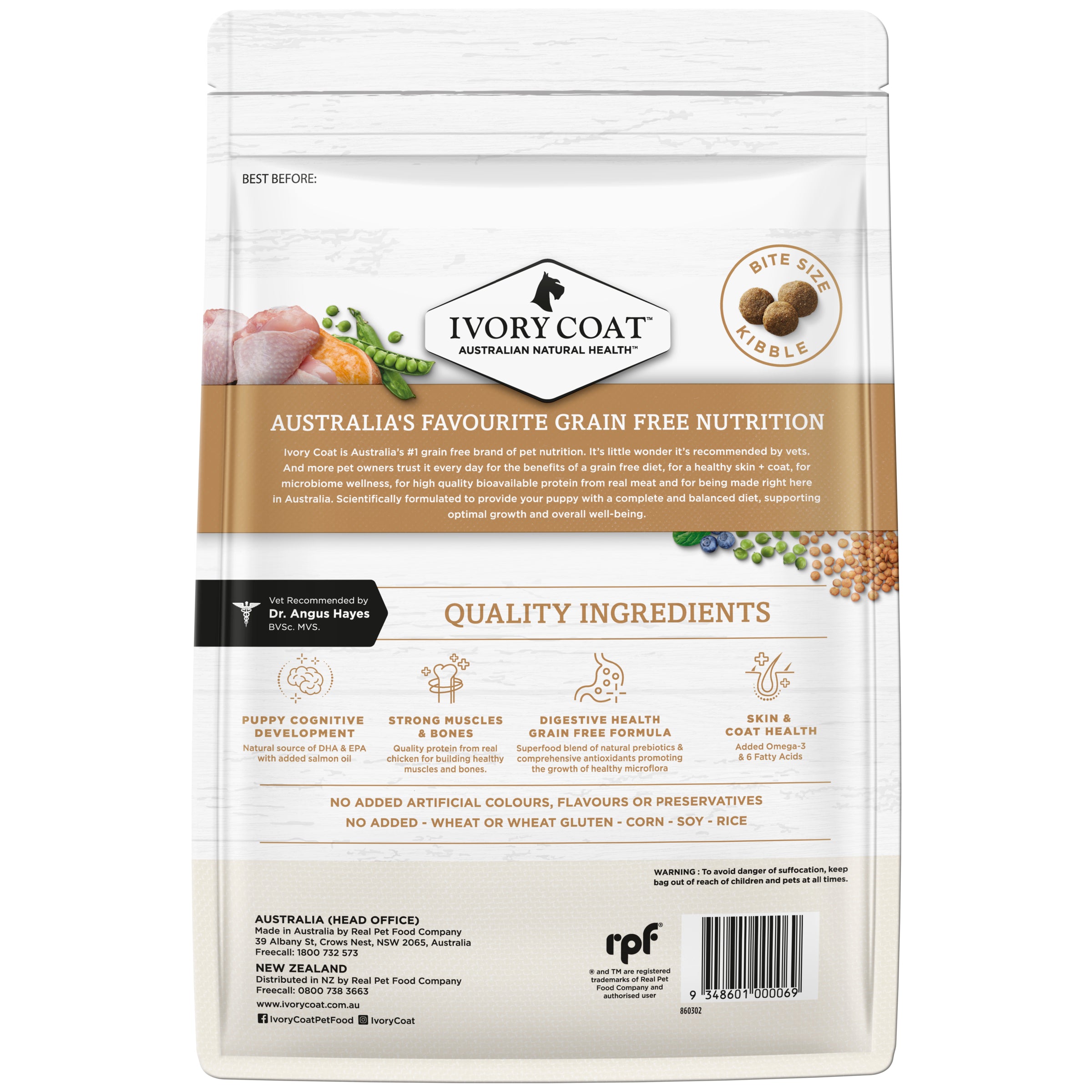 IVORY COAT Grain Free Dry Puppy Food Chicken 2kg