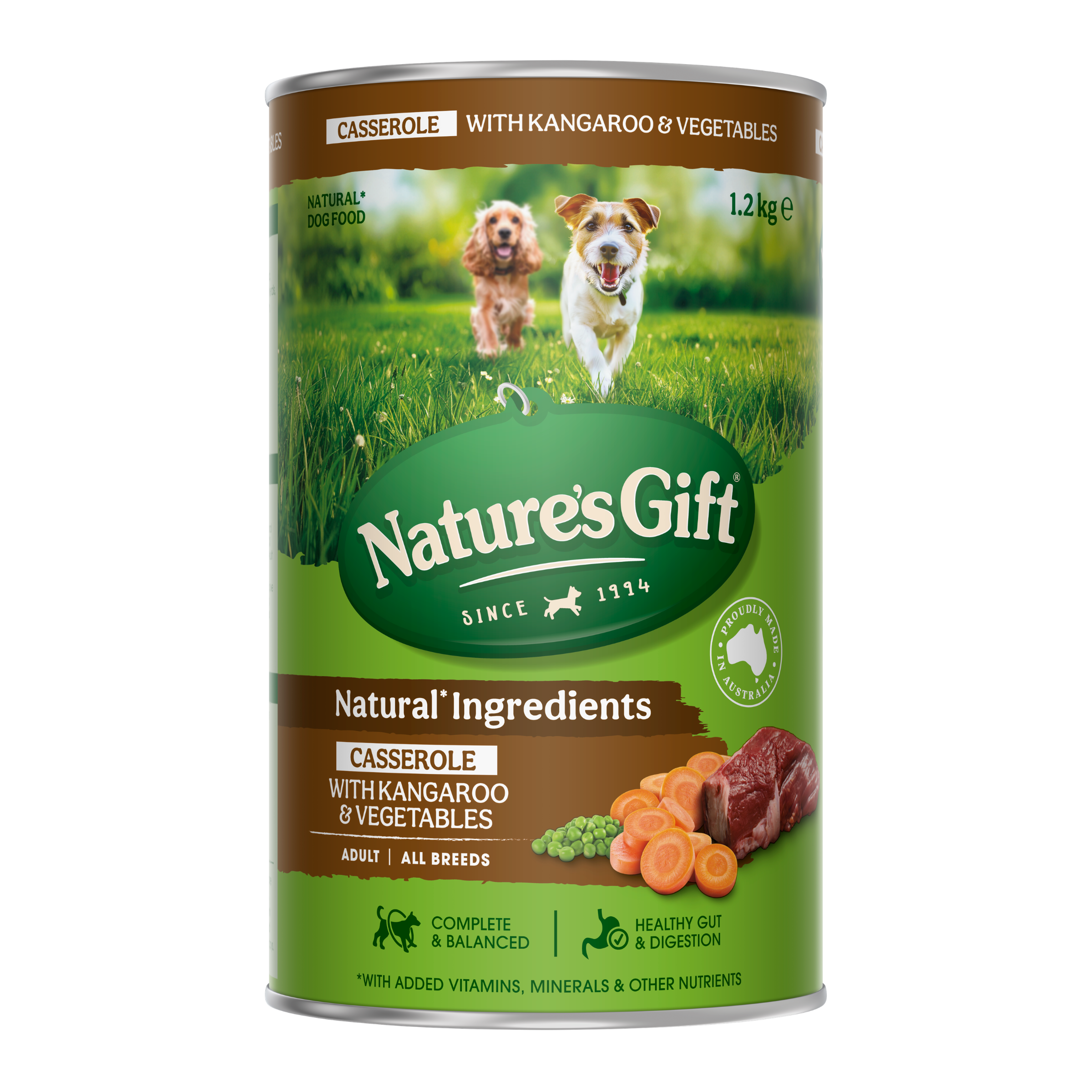 Nature's Gift Casserole Kangaroo & Vegetables Adult Wet Dog Food 1.2kg