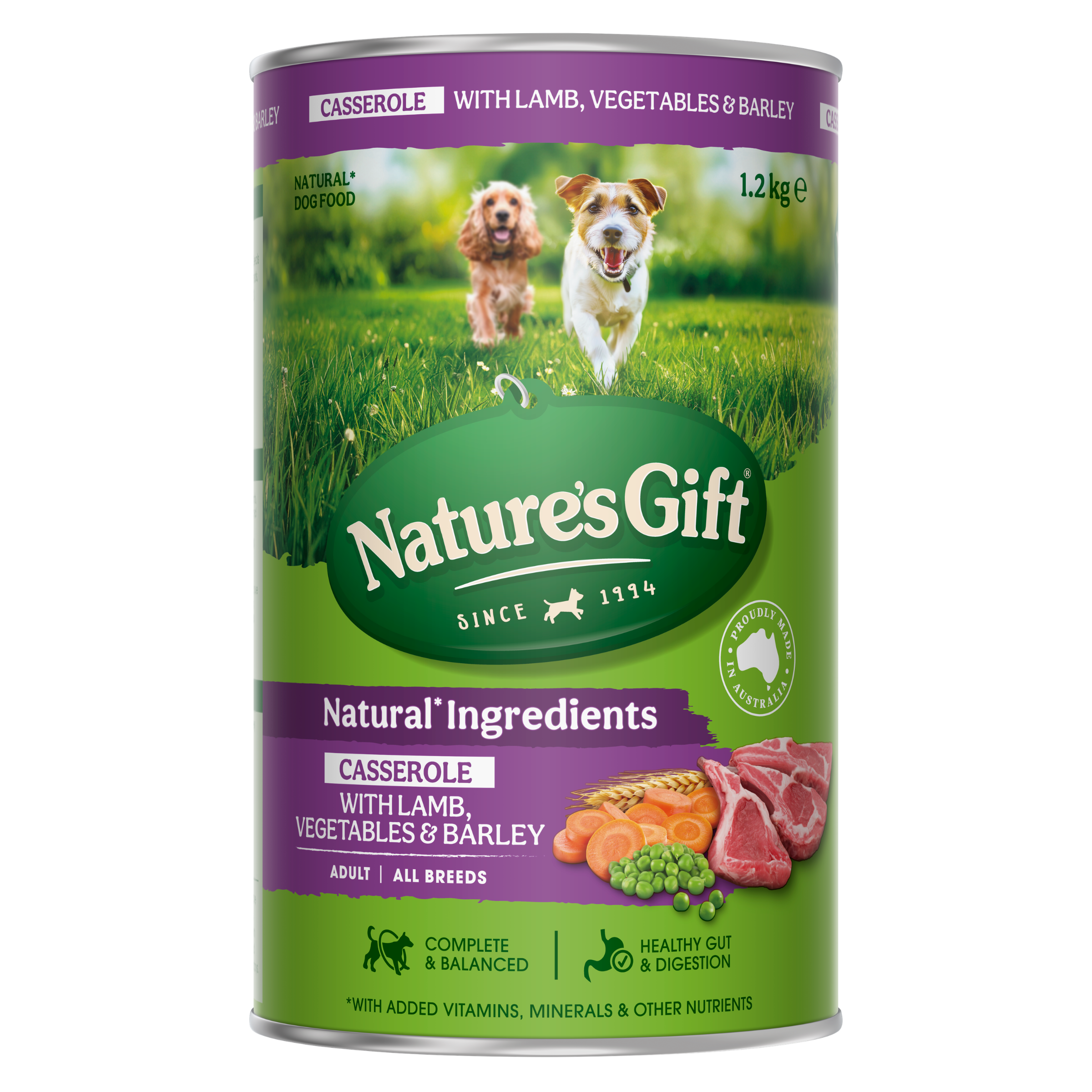 Nature's Gift Casserole Lamb, Vegetables & Barley Adult Wet Dog Food 1.2kg