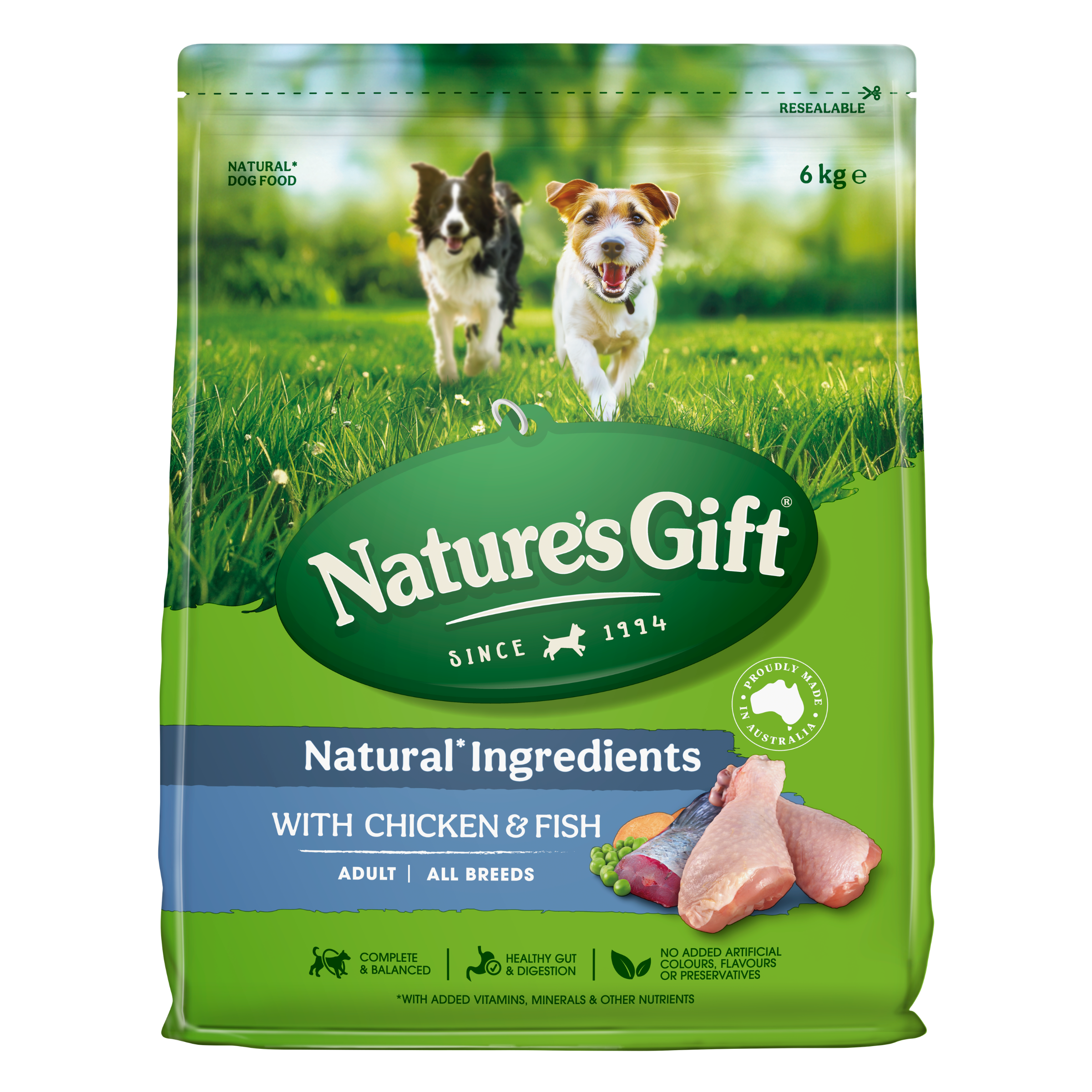 Nature's Gift Chicken & Fish Adult Dry Dog Food 6kg