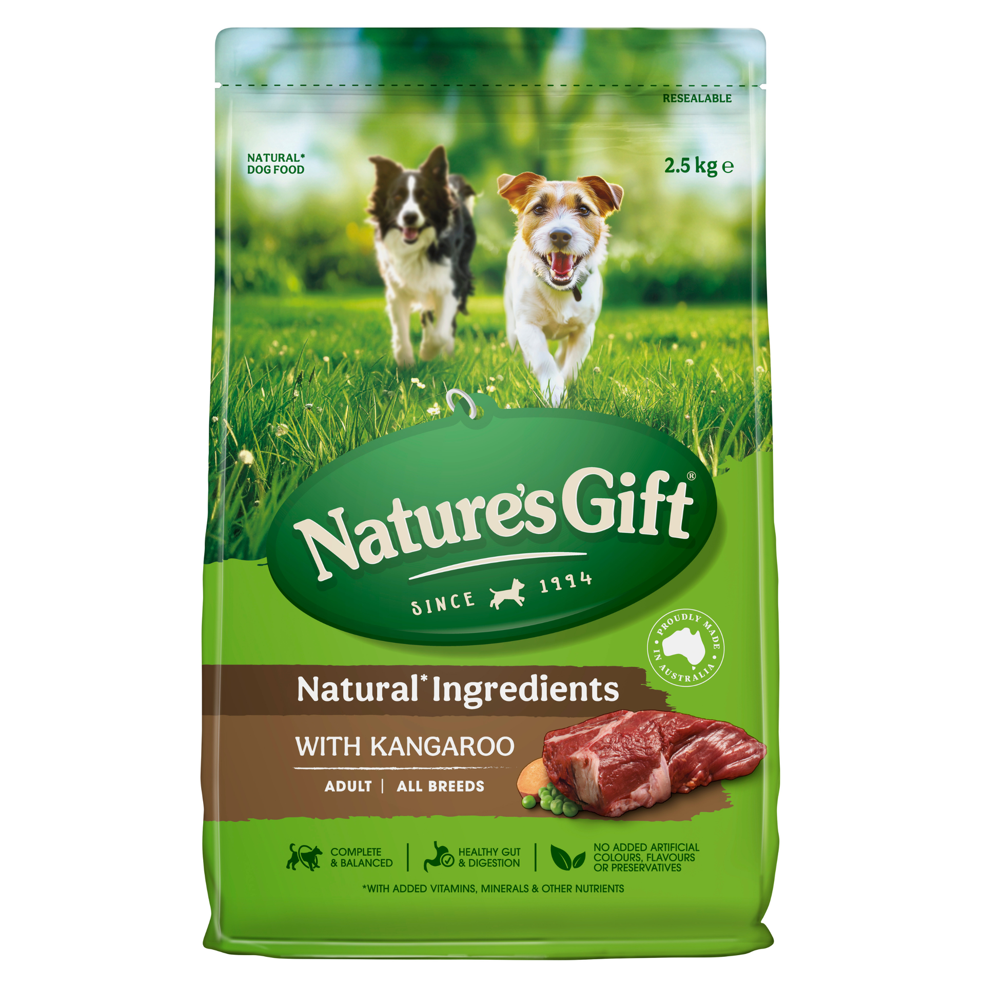 Nature's Gift Kangaroo Adult Dry Dog Food 2.5kg – Real Pet Food