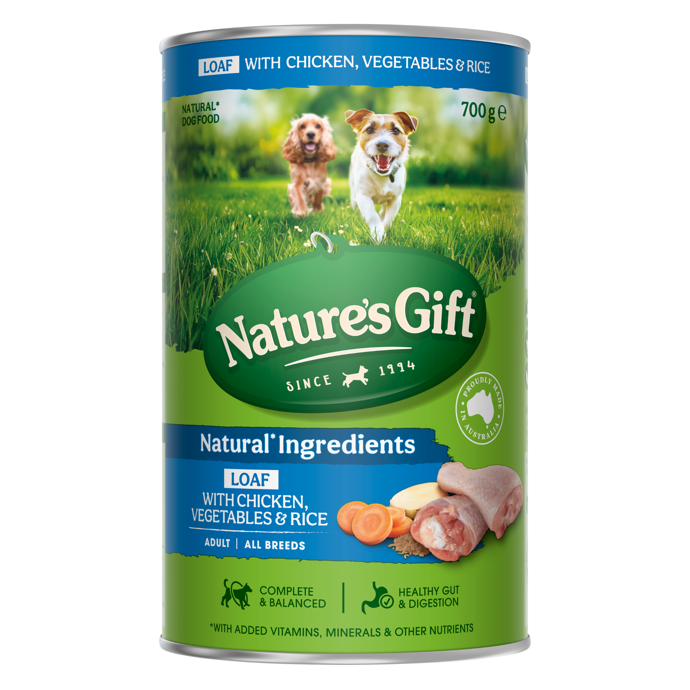 Nature's Gift Loaf Chicken, Rice & Vegetables Adult Wet Dog Food 700g