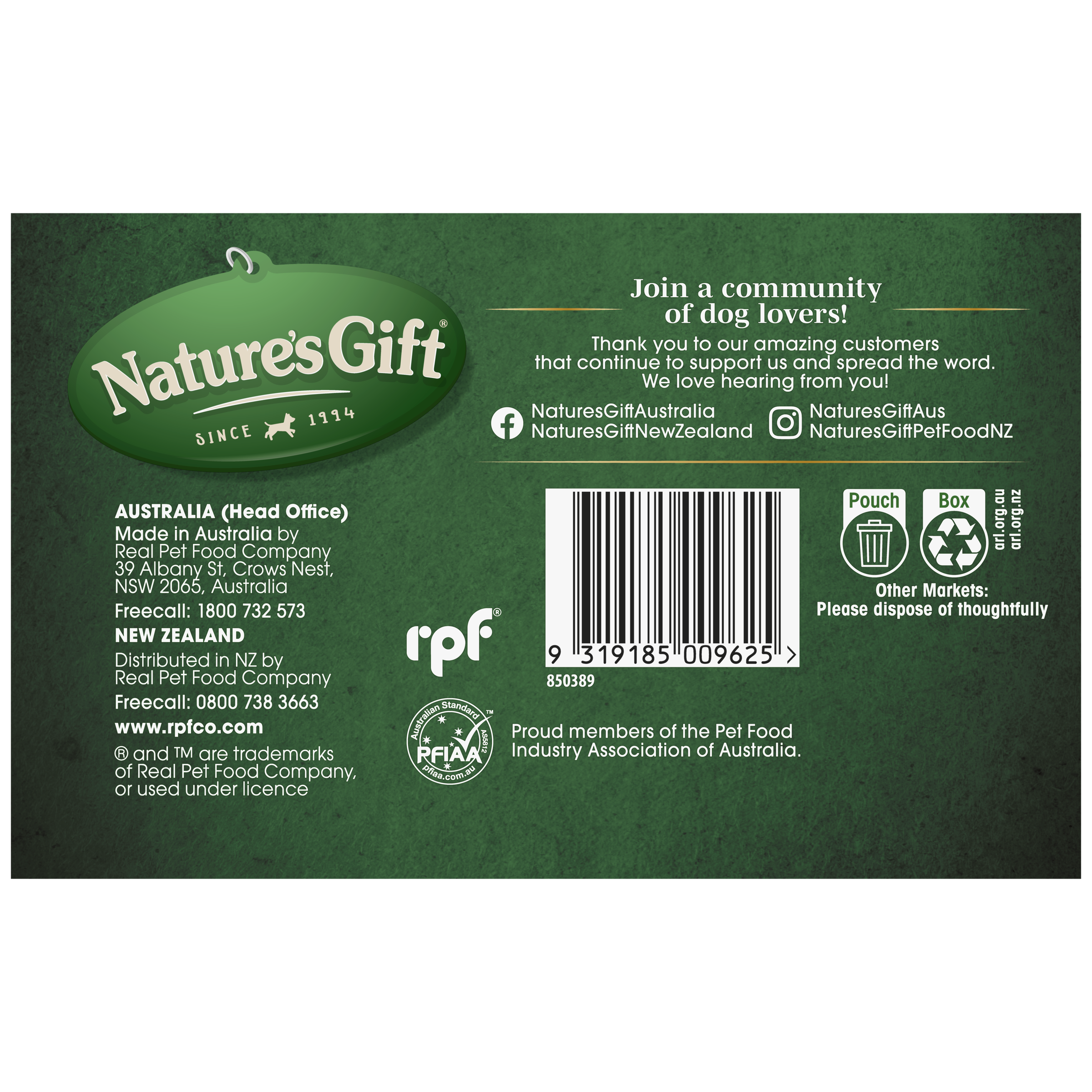 Nature's Gift Hearty Casserole in Gravy with Beef & with Lamb 8x100g