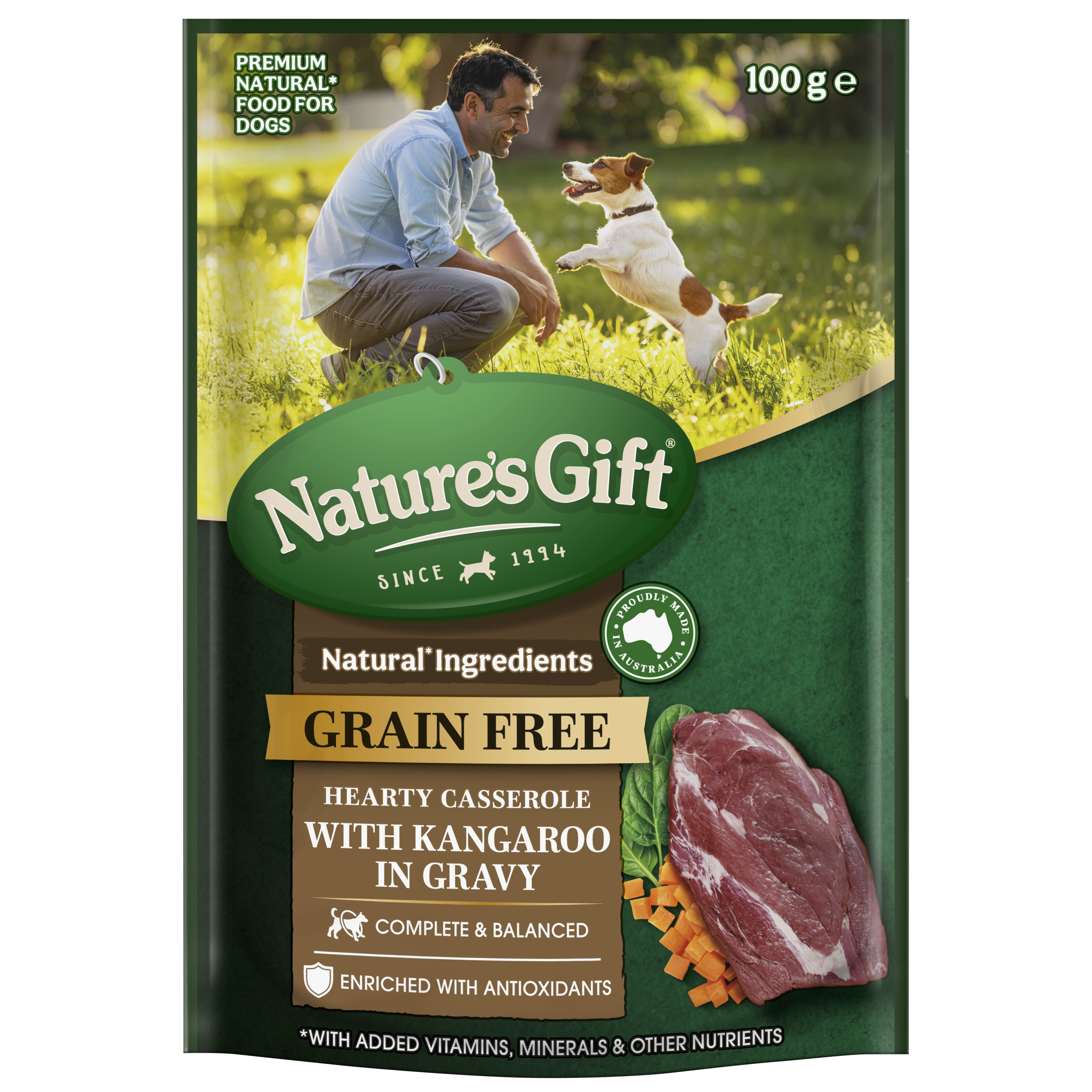 Nature's Gift Hearty Casserole with Kangaroo in Gravy 100g
