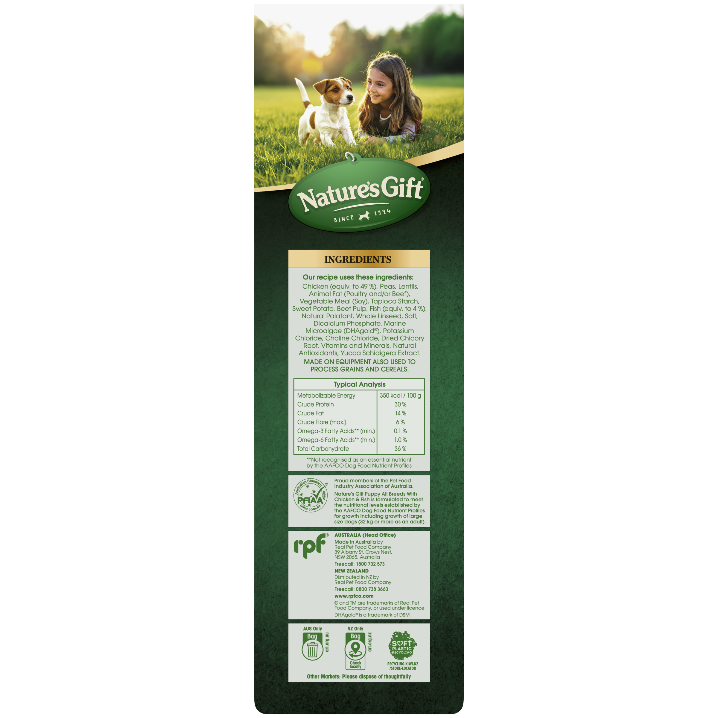 Nature's Gift Puppy with Chicken & Fish All Breeds 2.5kg