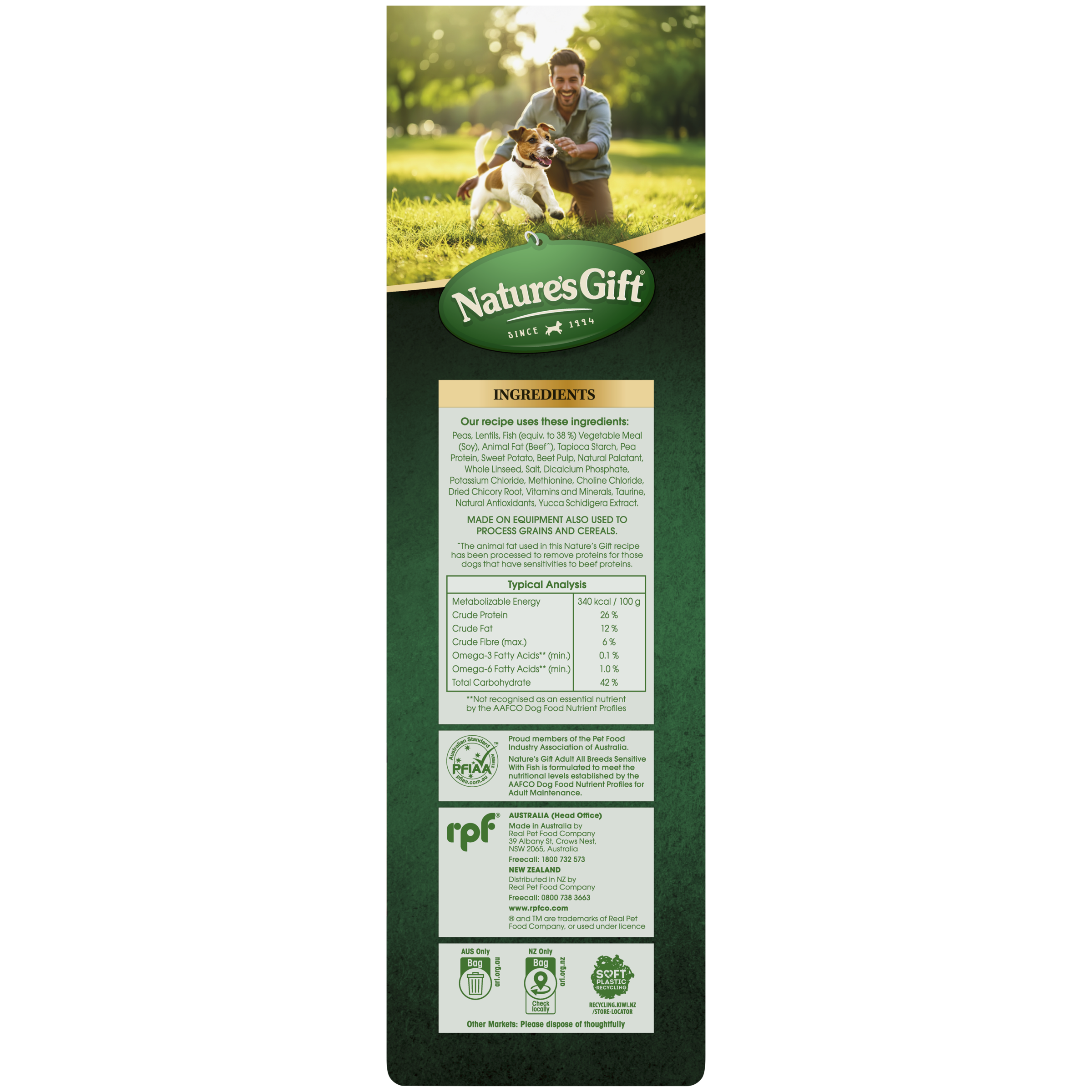 Nature's Gift Sensitive with Fish Adult All Breeds 2.5kg