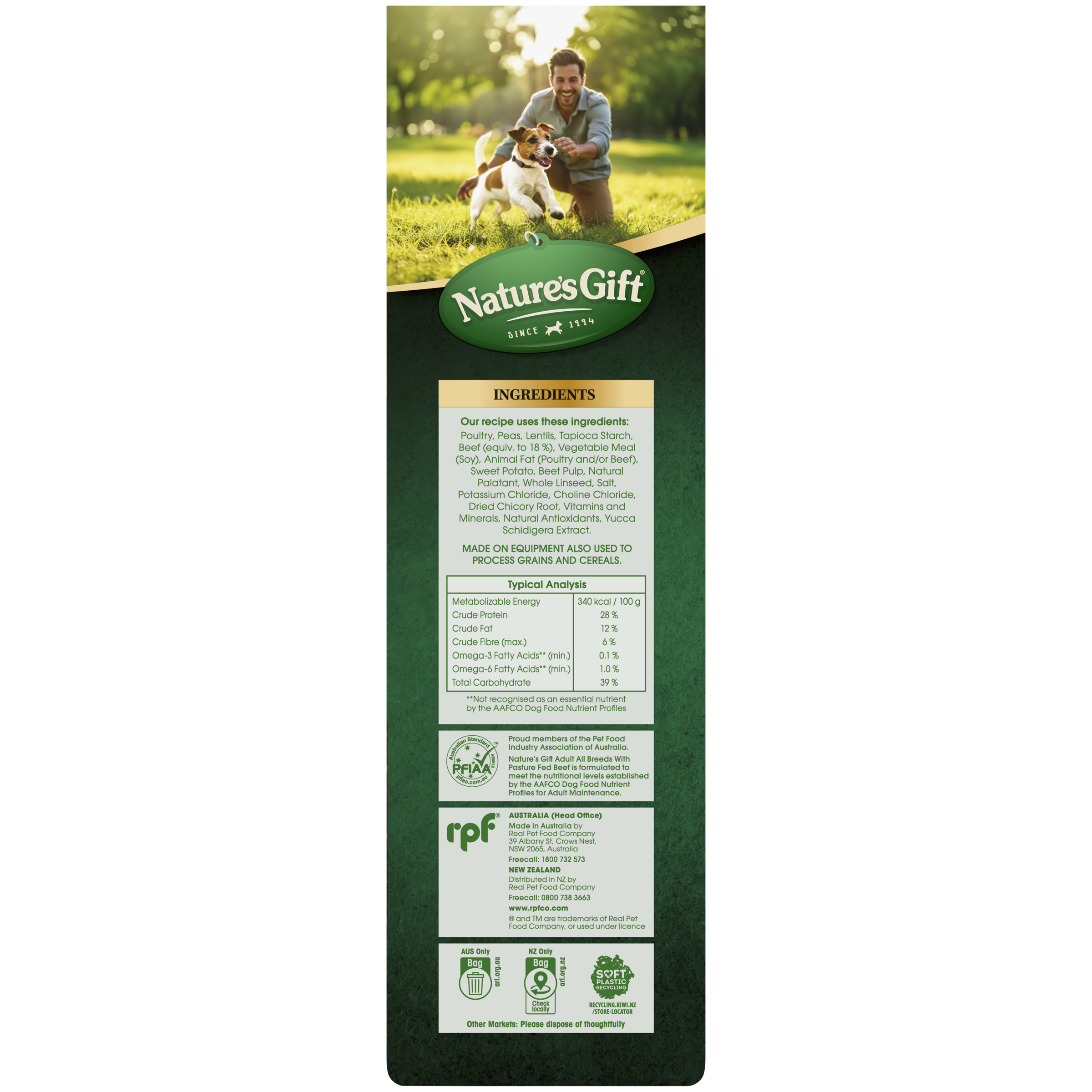 Nature's Gift with Pasture Fed Beef Adult All Breeds 2.5kg