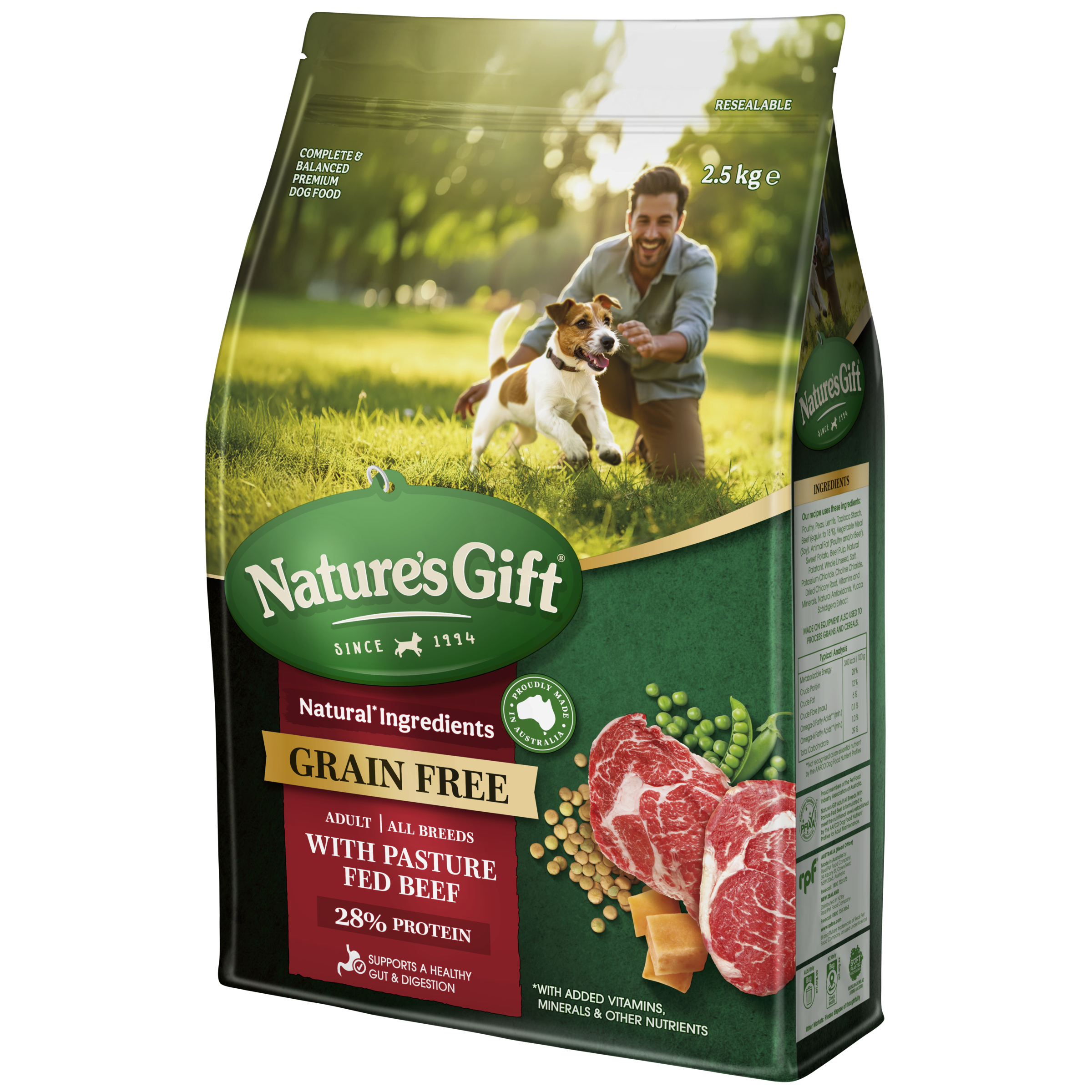 Nature's Gift with Pasture Fed Beef Adult All Breeds 2.5kg