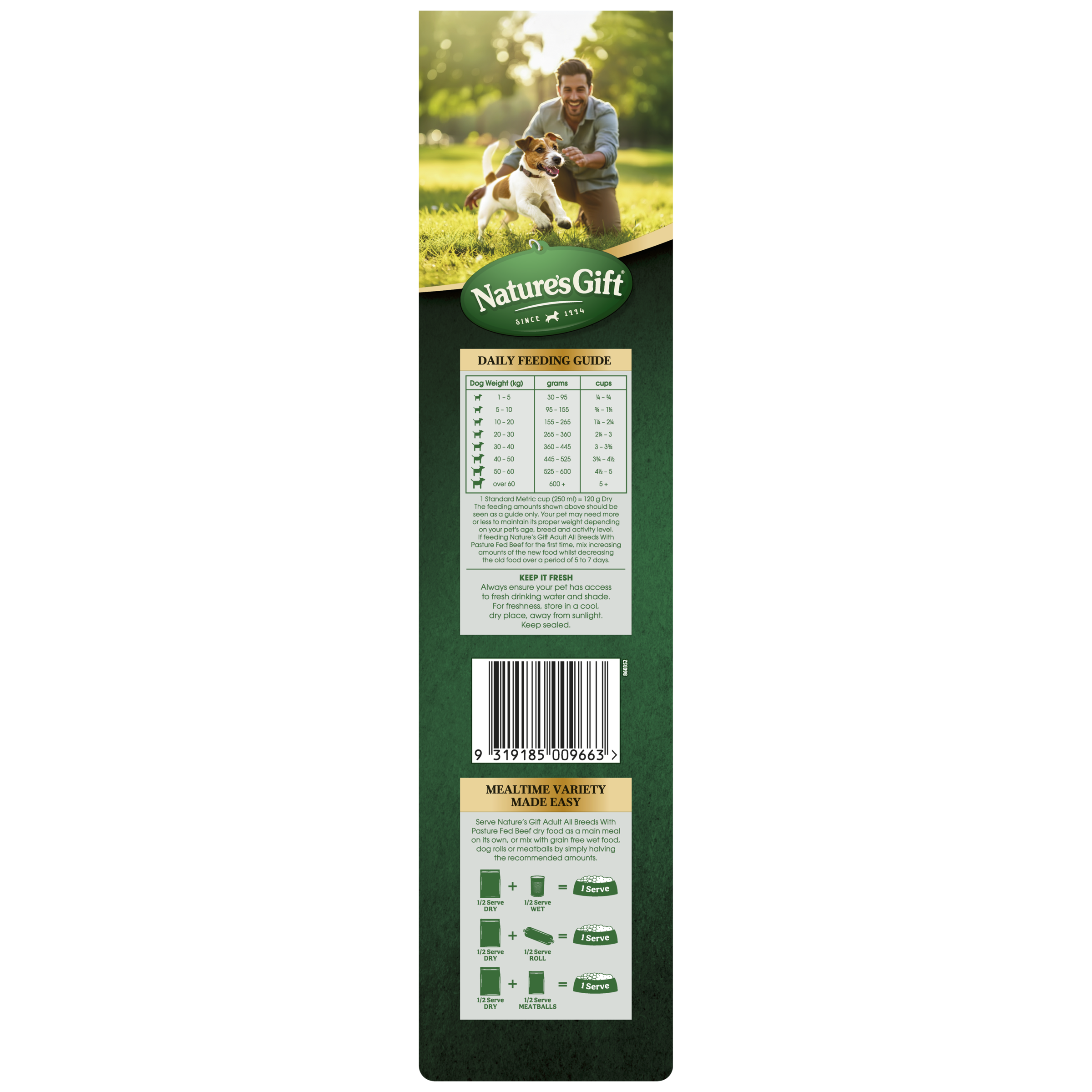 Nature's Gift with Pasture Fed Beef Adult All Breeds 6.5kg