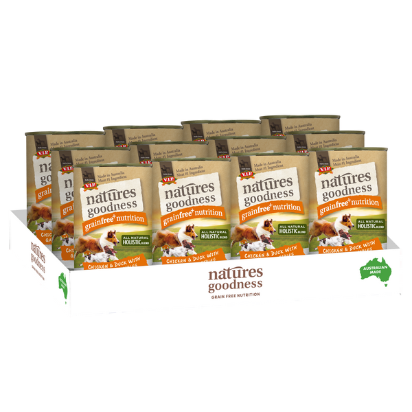Natures Goodness Grain Free Chicken with Duck and Garden Vegetables Adult Wet Dog Food 12 x 400g