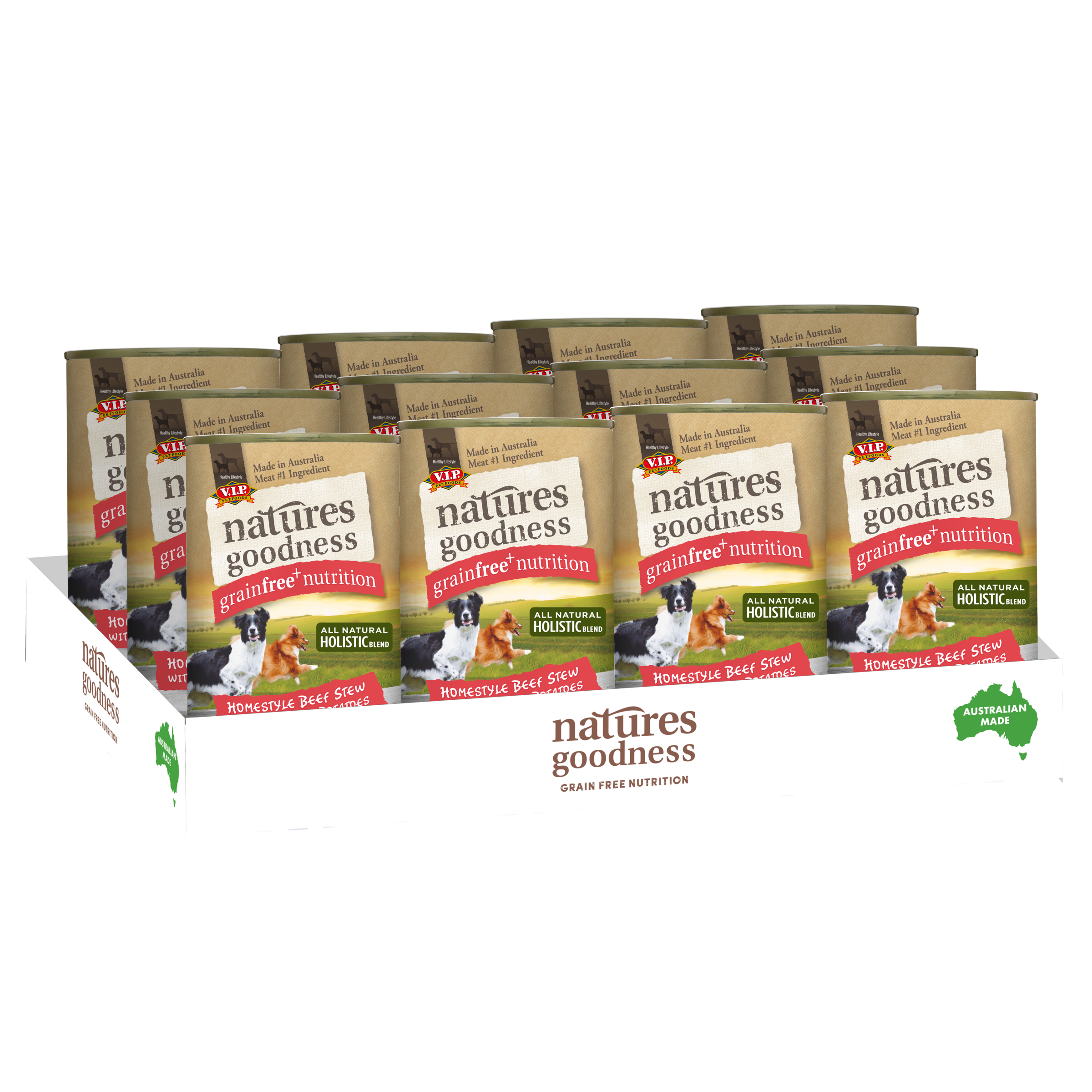 Natures Goodness Grain Free Homestyle Beef Stew with Carrots and Potatoes Adult Wet Dog Food 12 x 400g