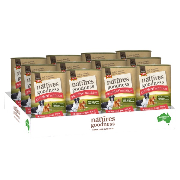 Natures Goodness Grain Free Homestyle Beef Stew with Carrots and Potatoes Adult Wet Dog Food 12 x 400g