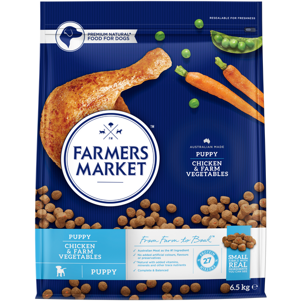 Farmers Market Puppy Kibble with Chicken & Farm Vegetables 6.5kg