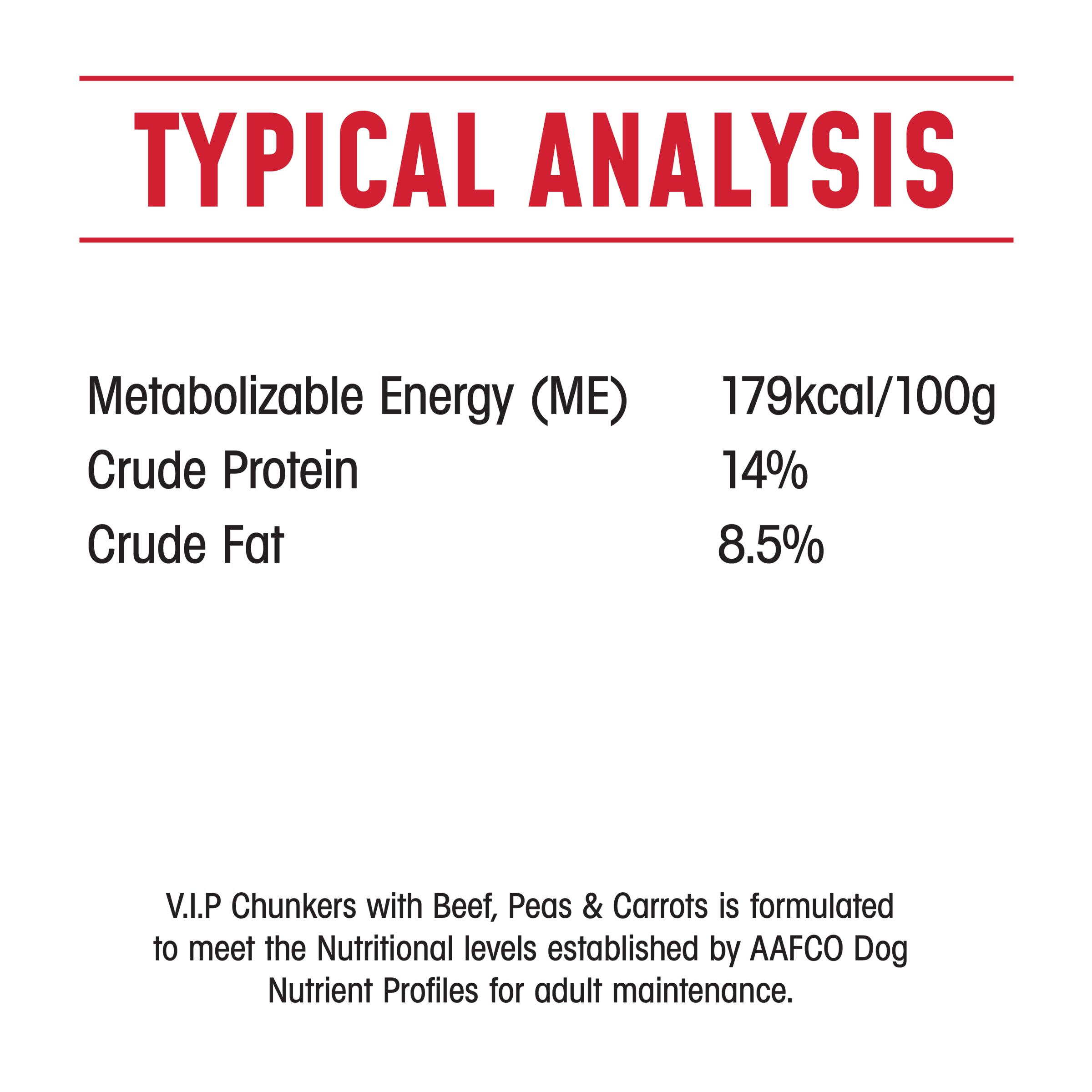 V.I.P. Petfoods Chunkers Meatballs with Beef Carrots & Green Peas Chilled Dog Food 1kg