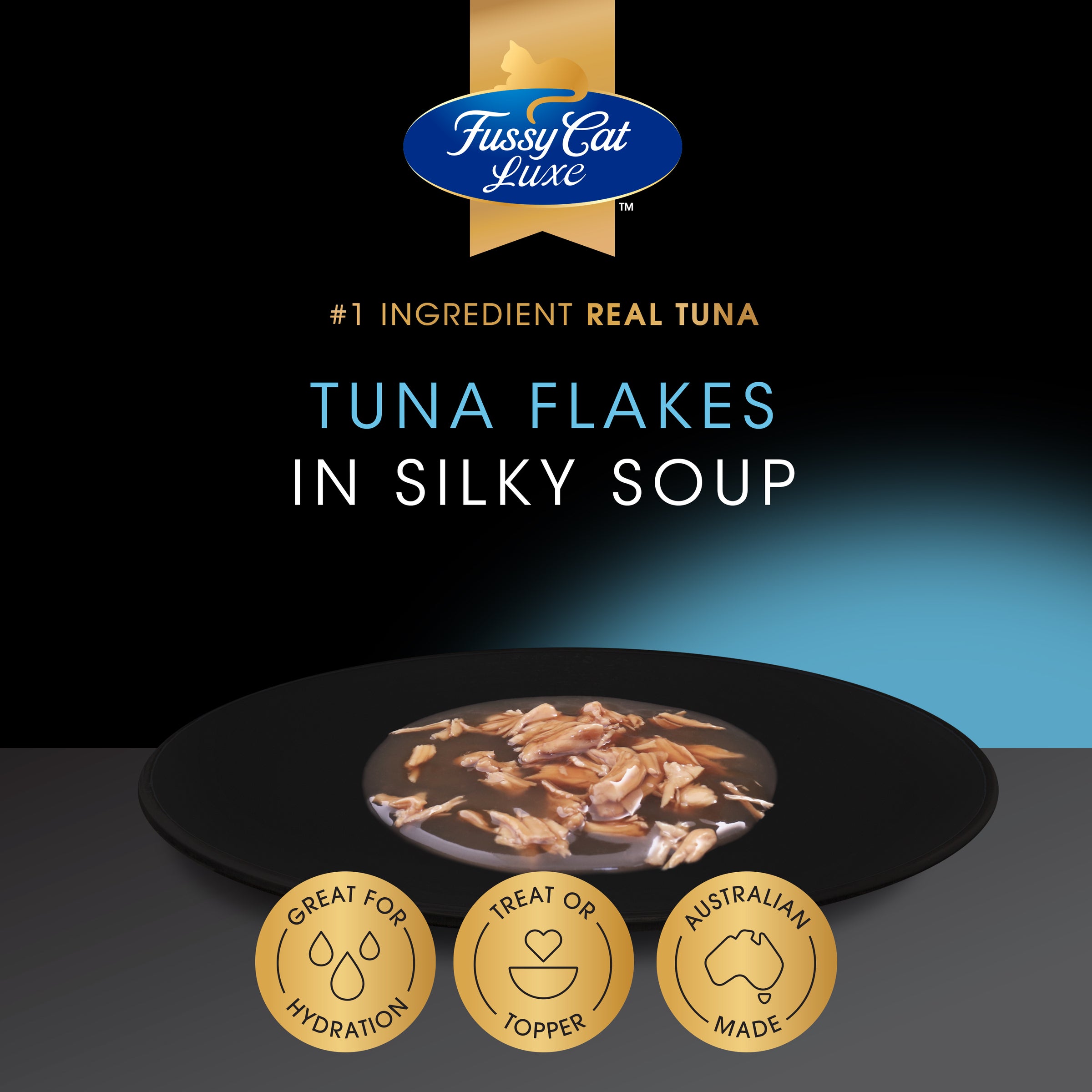 Fussy Cat Luxe Tuna Flakes in Silky Soup 40g