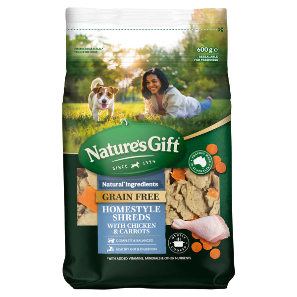 Nature's Gift Homestyle Shreds with Chicken & Carrots 600g