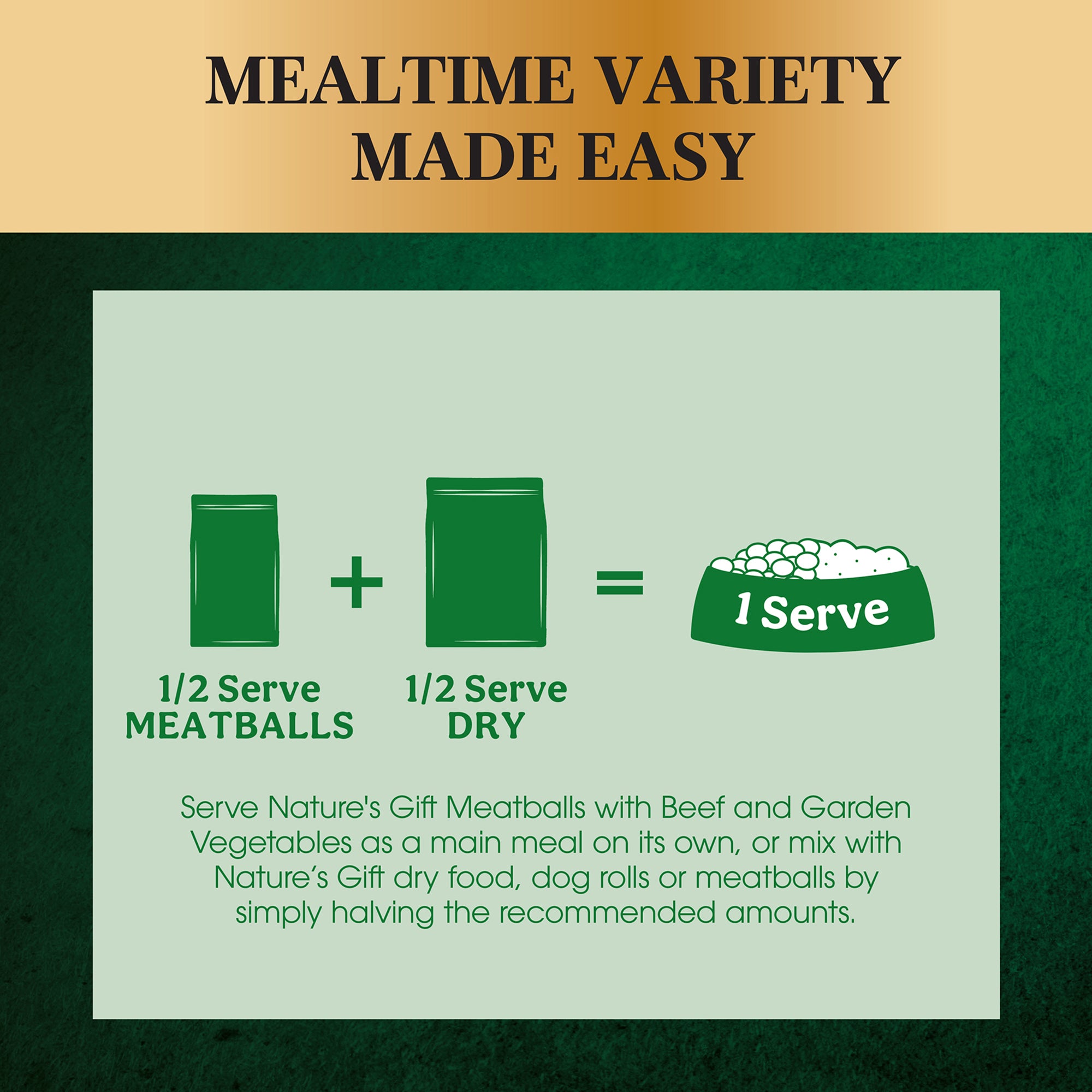 Nature's Gift Grain Free Meatballs with Beef and Garden Vegetables 700g