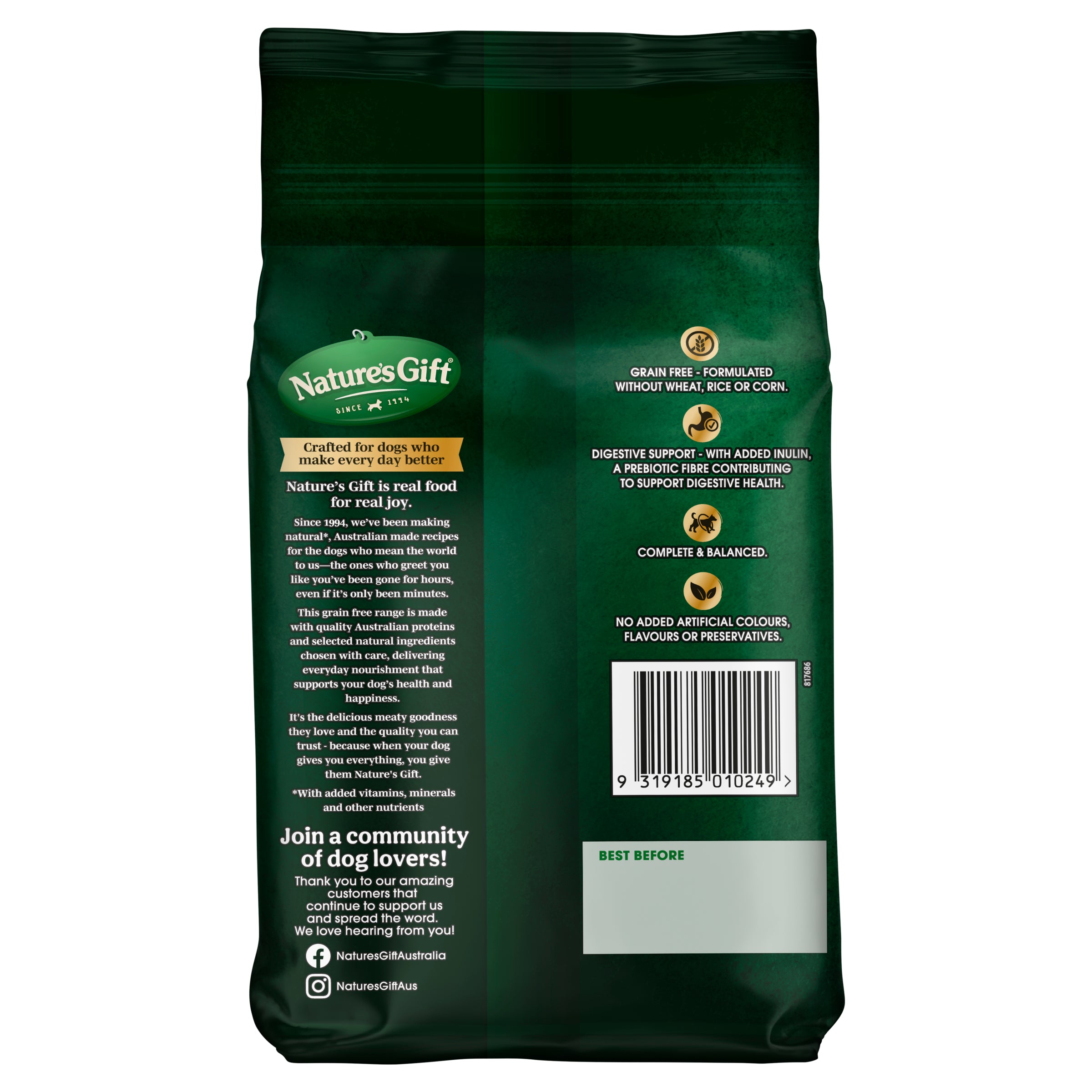 Nature's Gift Grain Free Meatballs with Beef and Garden Vegetables 700g