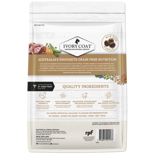 IVORY COAT Grain Free Large Breed Dry Puppy Food Lamb 13kg