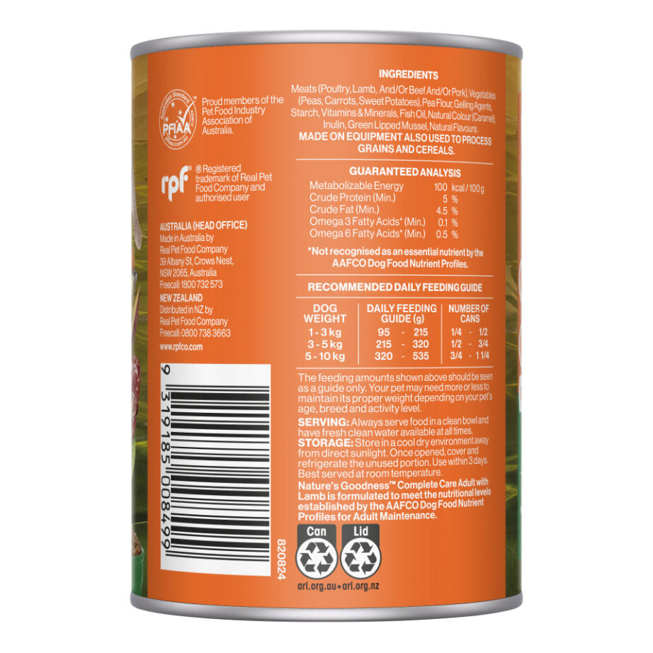 Natures Goodness Grain Free Complete Care With Lamb Wet Food 400g