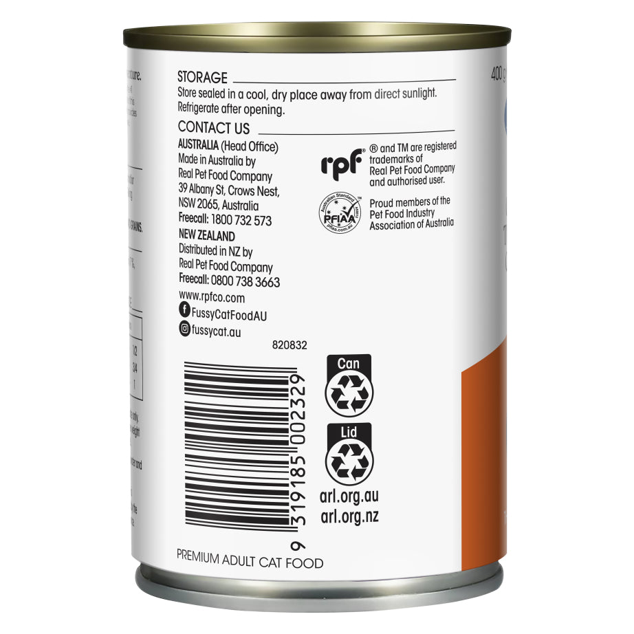 Fussy Cat Grain Free Chicken and Turkey with Cranberry Wet Cat Food 400g