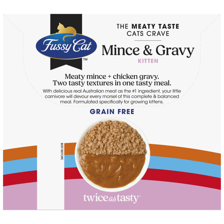 Fussy Cat Twice as Tasty Grain Free Kitten Wet Food 12x80g
