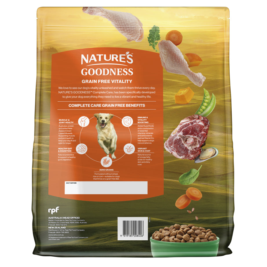 Natures Goodness Grain Free Complete Care with Farm Raised Lamb & Sweet Potato dry food 7kg