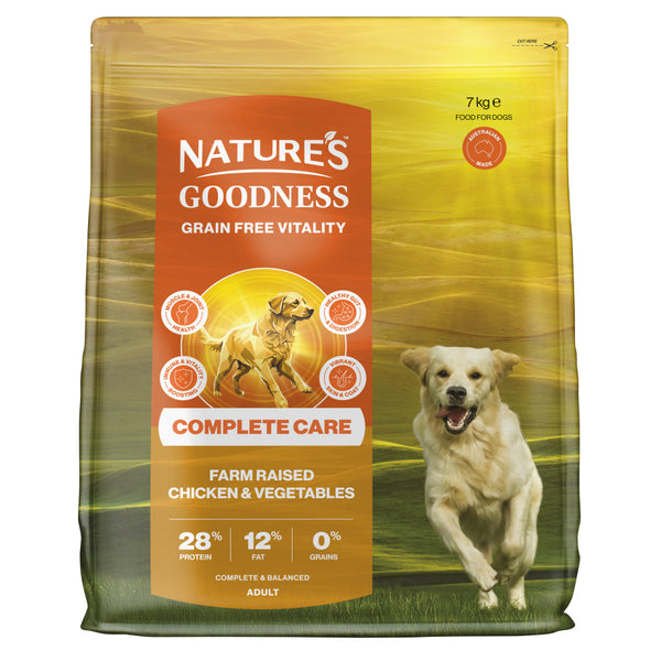 Natures Goodness Grain Free Complete Care Farm Raised Chicken & Vegetables dry food 7kg