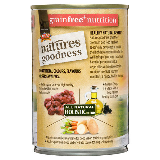 Natures Goodness Grain Free Homestyle Beef Stew with Carrots and Potatoes Adult Wet Dog Food 400g