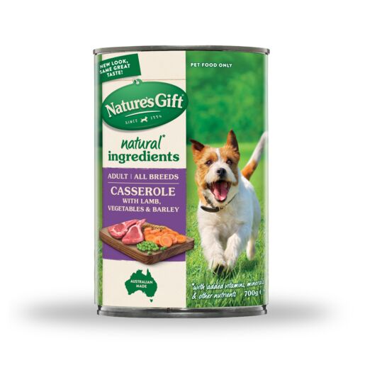 Nature's Gift Casserole Lamb, Vegetable & Barley Adult Wet Dog Food 700g