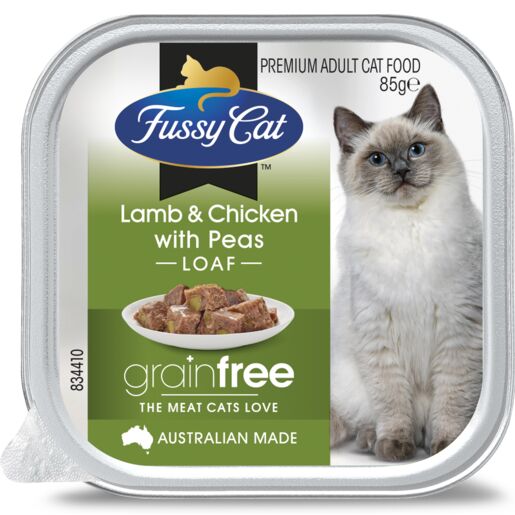 Fussy Cat Grain Free Lamb & Chicken with Peas Loaf Wet Cat Food 85g