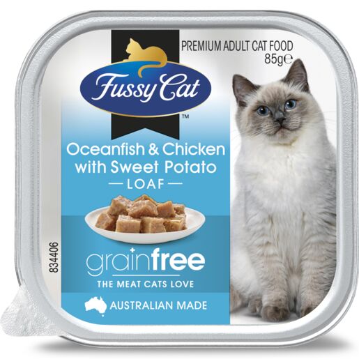 Fussy Cat Grain Free Oceanfish & Chicken with Sweet Potato Wet Cat Food 85g