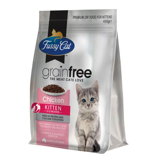 Fussy Cat Grain Free Chicken Kitten Dry Food 450g