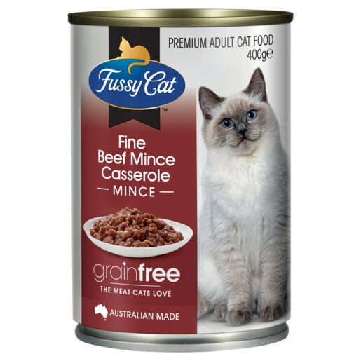 Fussy Cat Grain Free Beef Mince Casserole Wet Cat Food 400g