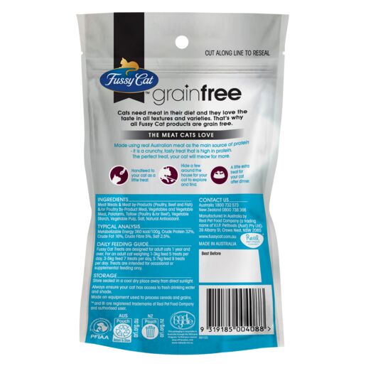 Fussy Cat Grain Free Crunchers with Fish Cat Treats 100g