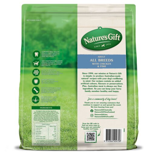 Nature's Gift Chicken & Fish Adult Dry Dog Food 6kg