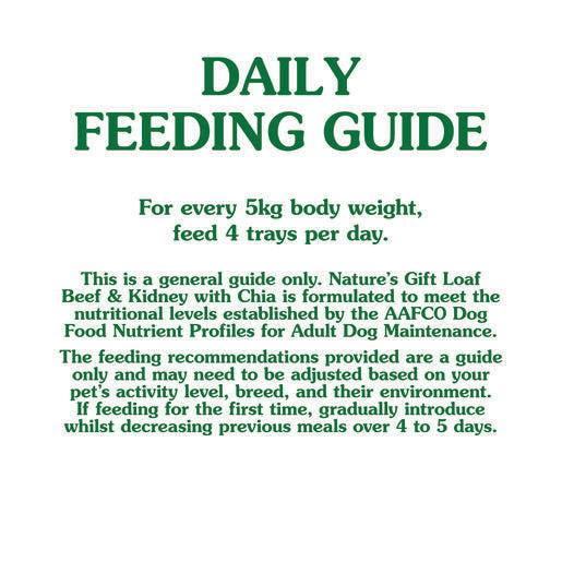 Nature's Gift Loaf Beef & Kidney with Chia Adult Wet Dog Food 100g