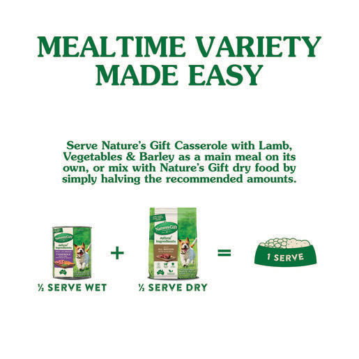 Nature's Gift Casserole Lamb, Vegetable & Barley Adult Wet Dog Food 700g