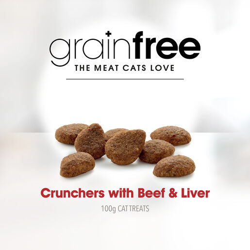 Fussy Cat Grain Free Crunchers with Beef & Liver 100g