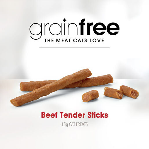 Fussy Cat Grain Free Tender Sticks Beef Cat Treats 15g