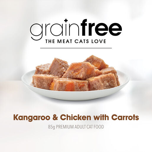 Fussy Cat Grain Free Kangaroo & Chicken with Carrots Wet Cat Food 85g