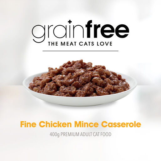 Fussy Cat Grain Free Chicken Mince Casserole Wet Cat Food 400g