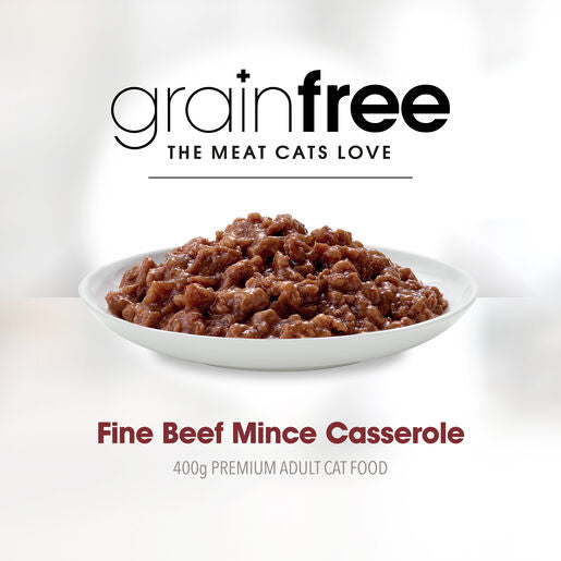 Fussy Cat Grain Free Beef Mince Casserole Wet Cat Food 400g