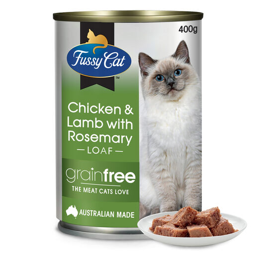 Fussy Cat Grain Free Chicken and Lamb with Rosemary Wet Cat Food 400g