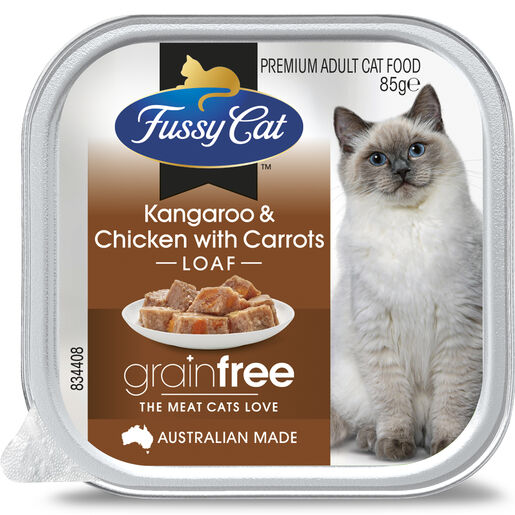 Fussy Cat Grain Free Kangaroo & Chicken with Carrots Wet Cat Food 85g