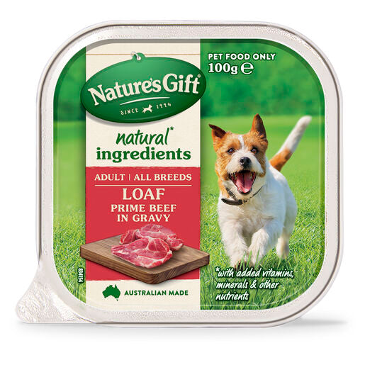 Nature's Gift Prime Beef in Gravy Adult Wet Dog Food 100g