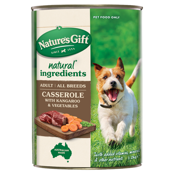 Nature's Gift Casserole Kangaroo & Vegetables Wet Dog Food 1.2kg