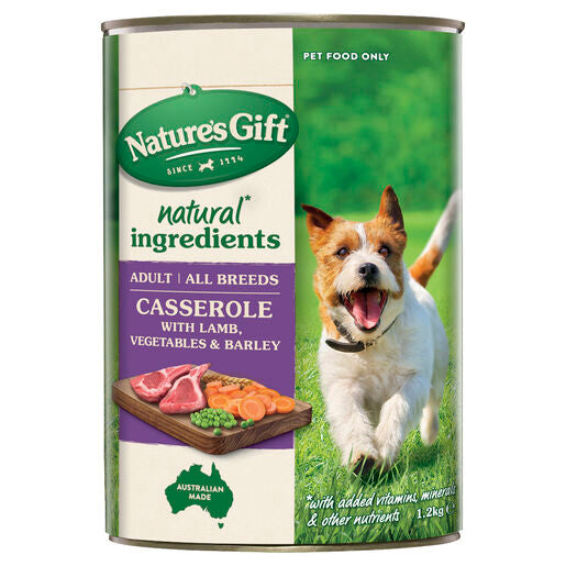 Nature's Gift Casserole Lamb, Vegetables & Barley Adult Wet Dog Food 1.2kg