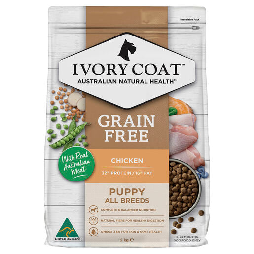 IVORY COAT Grain Free Dry Puppy Food Chicken 2kg