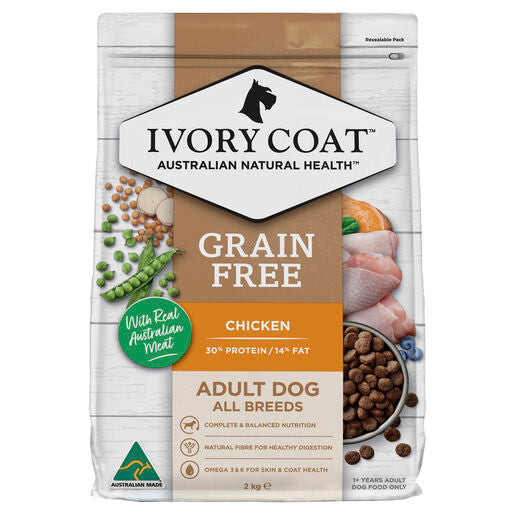 IVORY COAT Grain Free Adult Dry Dog Food Chicken 2kg